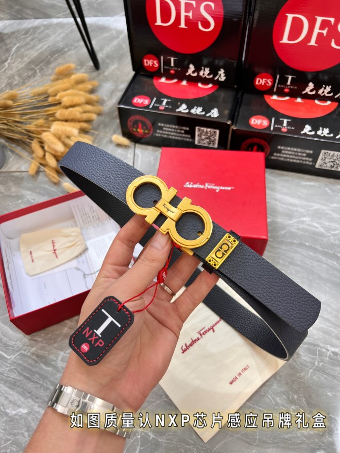 Streetwear Belt Ferragamo 320861 size:3.5cm