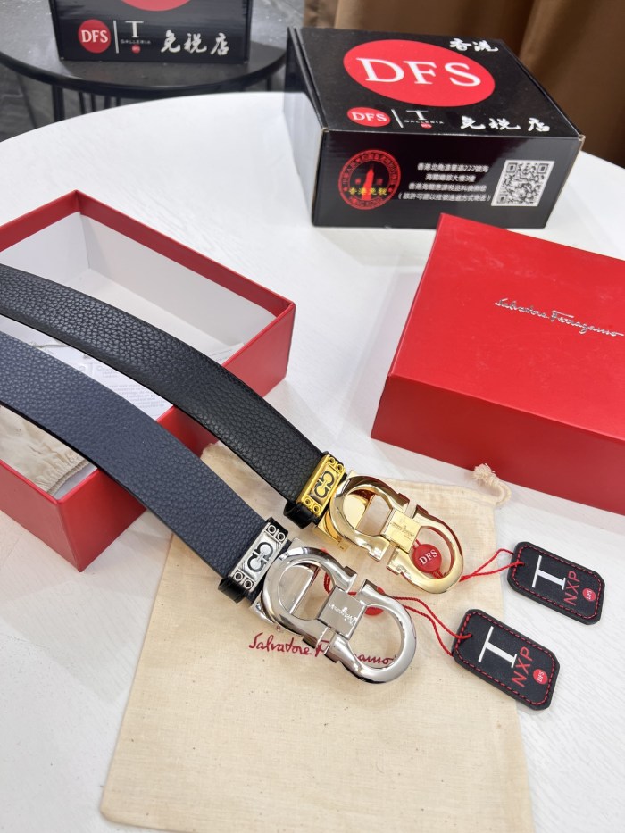 Streetwear Belt Ferragamo 320396 size:3.5cm