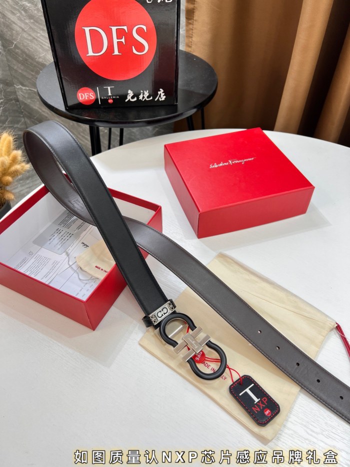 Streetwear Belt Ferragamo 320692 size:3.5cm