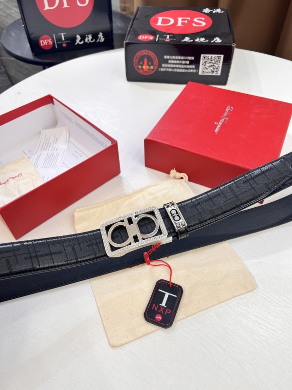 Streetwear Belt Ferragamo 320483 size:3.5cm