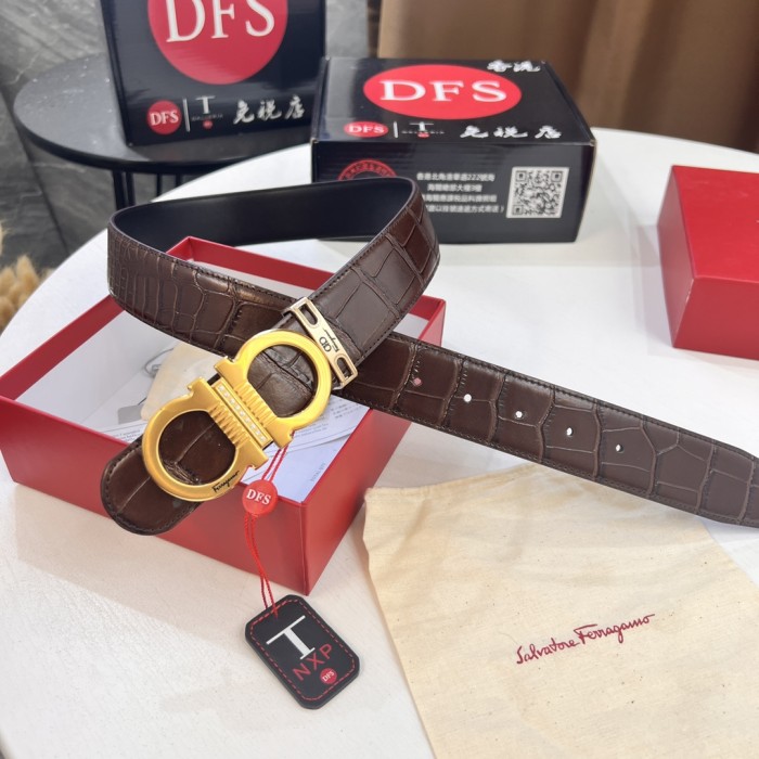 Streetwear Belt Ferragamo 320444 size:3.5cm