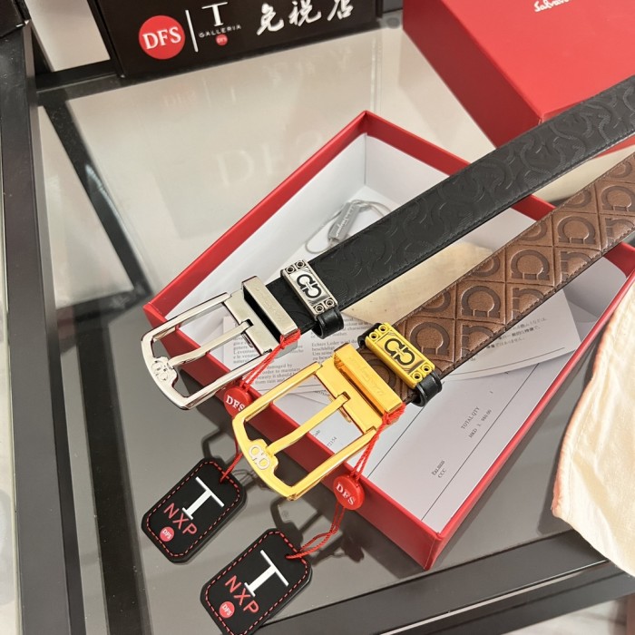Streetwear Belt Ferragamo 320745 size:3.5cm