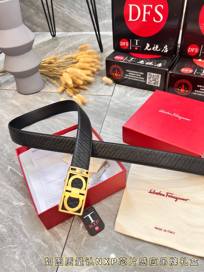 Streetwear Belt Ferragamo 319971 size:3.5cm