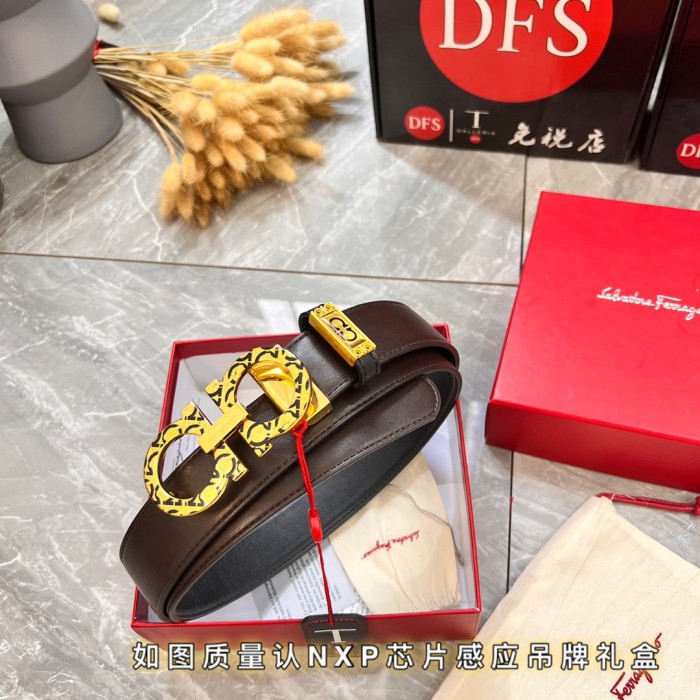 Streetwear Belt Ferragamo 319881 size:3.5cm