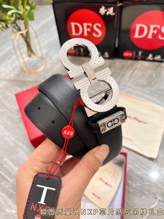 Streetwear Belt Ferragamo 319940 size:3.5cm