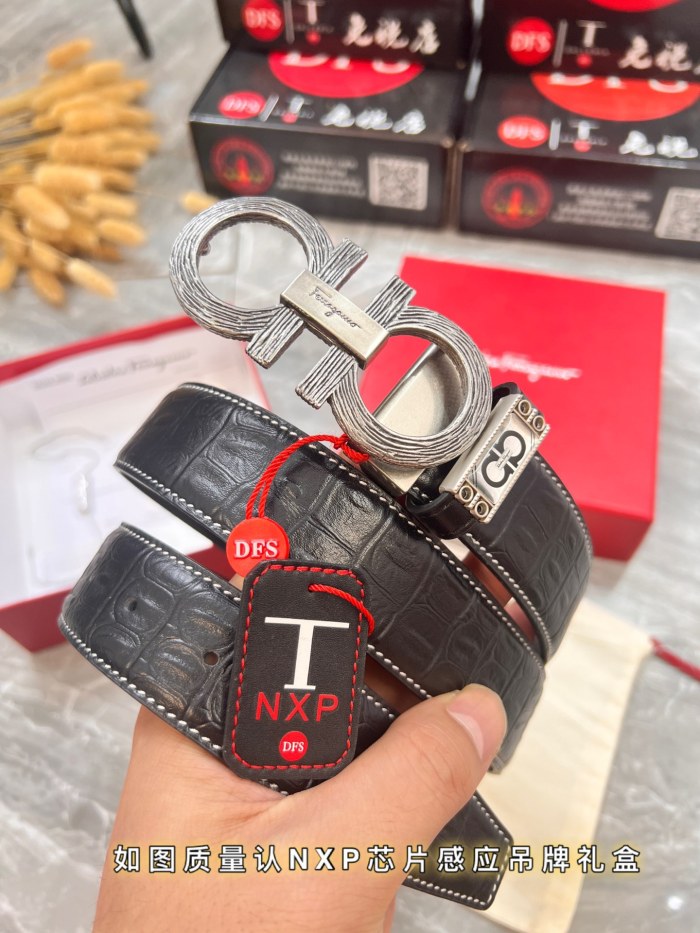 Streetwear Belt Ferragamo 319989 size:3.5cm