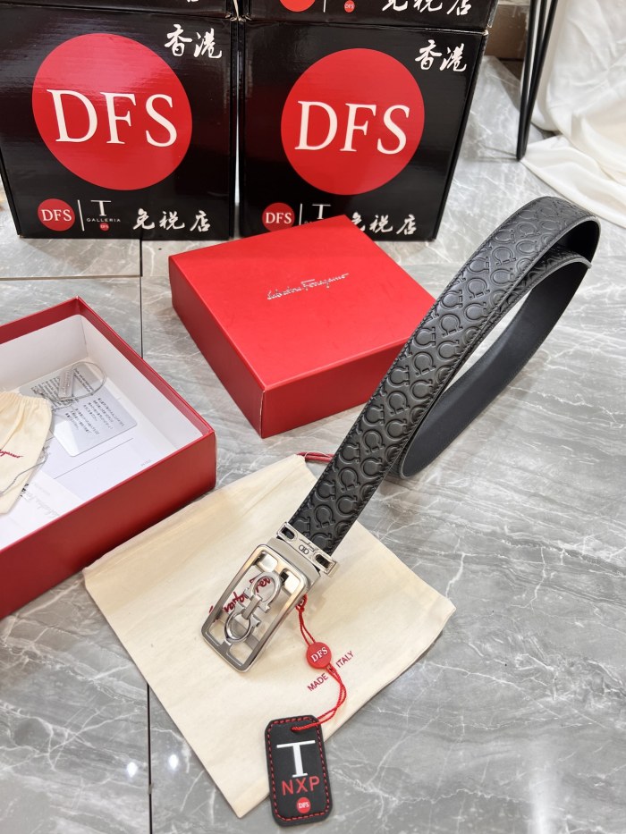 Streetwear Belt Ferragamo 319874 size:3.5cm