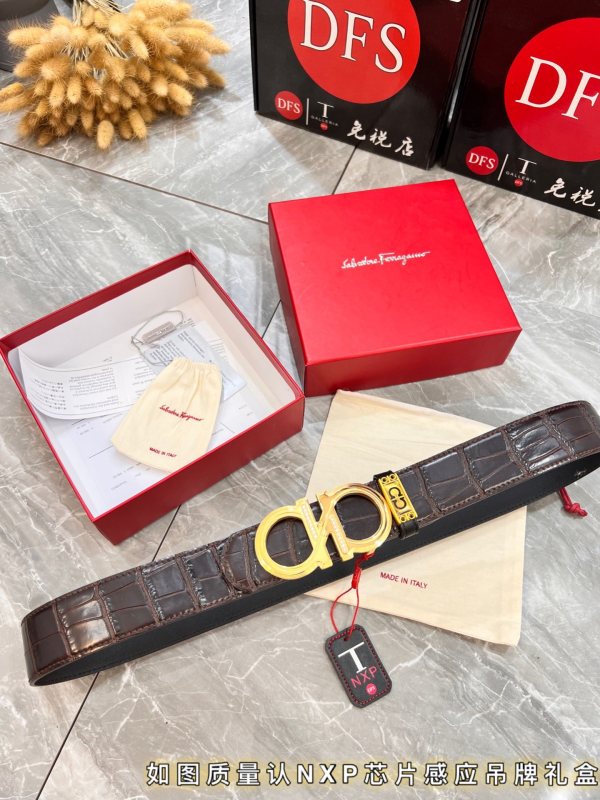 Streetwear Belt Ferragamo 319865 size:3.5cm