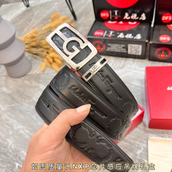 Streetwear Belt Ferragamo 320063 size:3.5cm