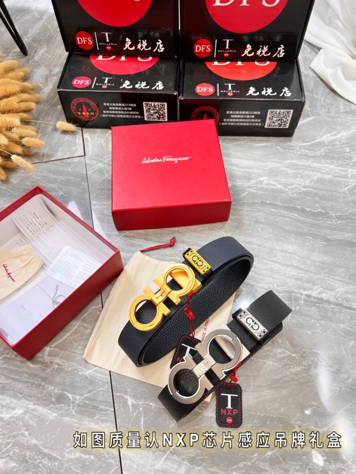 Streetwear Belt Ferragamo 319984 size:3.5cm