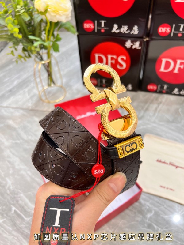 Streetwear Belt Ferragamo 319923 size:3.5cm