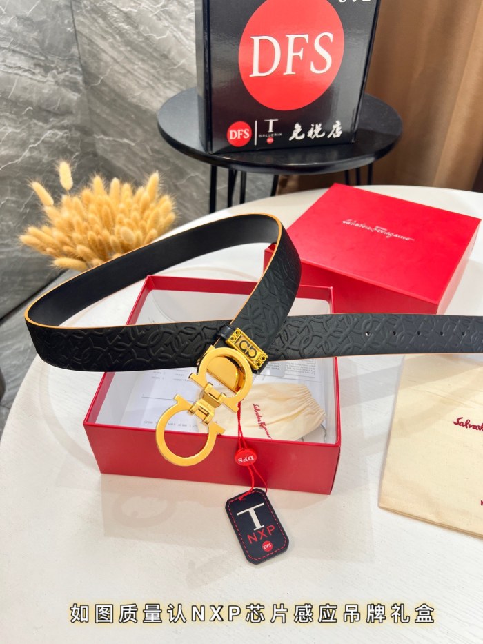 Streetwear Belt Ferragamo 320351 size:3.5cm