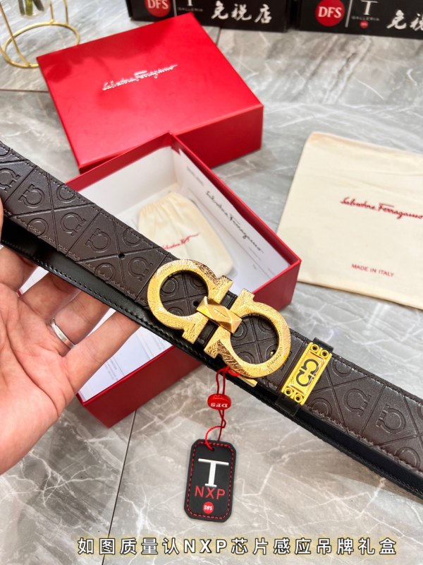 Streetwear Belt Ferragamo 319923 size:3.5cm