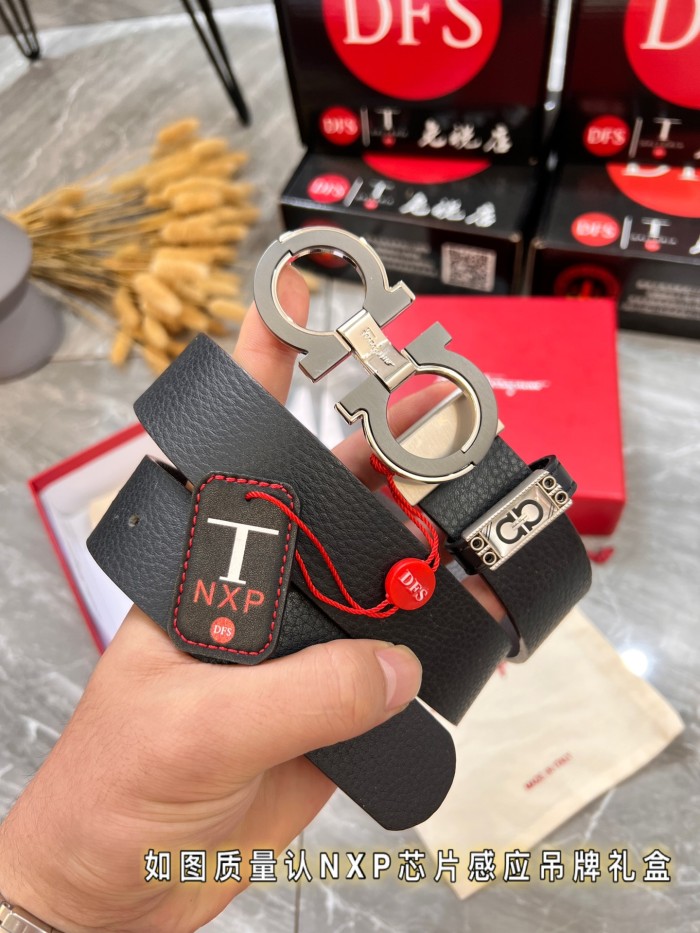 Streetwear Belt Ferragamo 319983 size:3.5cm