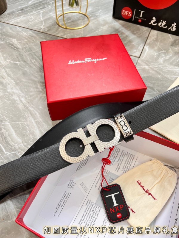 Streetwear Belt Ferragamo 319940 size:3.5cm