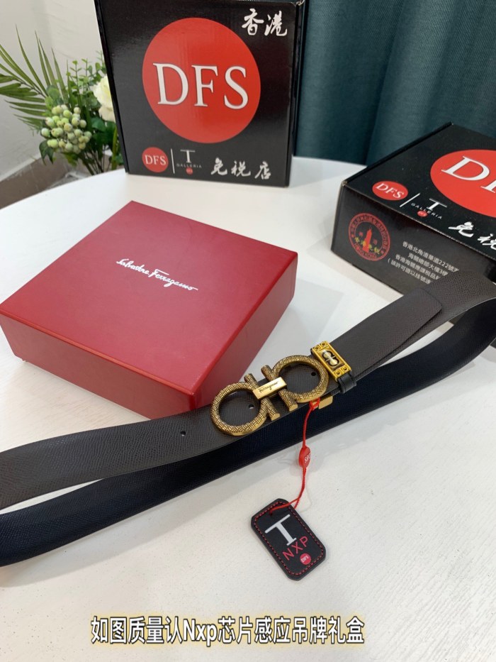 Streetwear Belt Ferragamo 319465 size:3.5cm