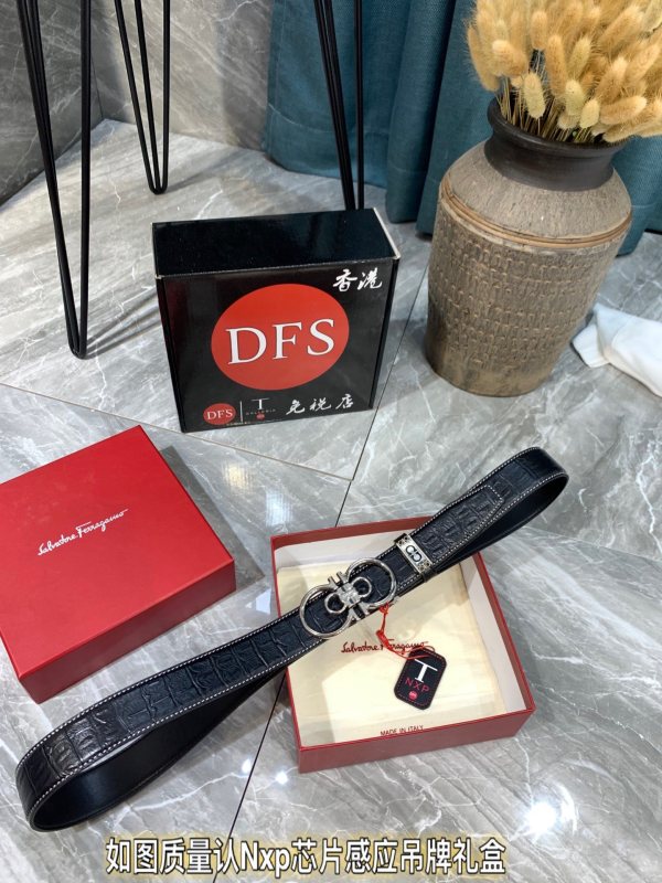 Streetwear Belt Ferragamo 319781 size:3.5cm