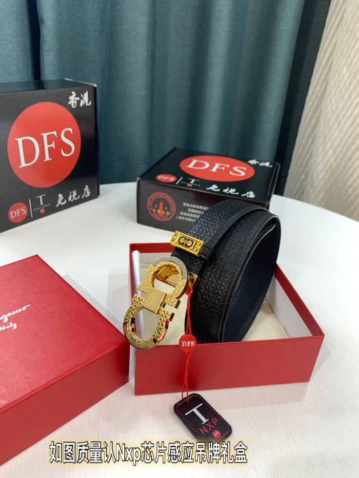 Streetwear Belt Ferragamo 319490 size:3.5cm