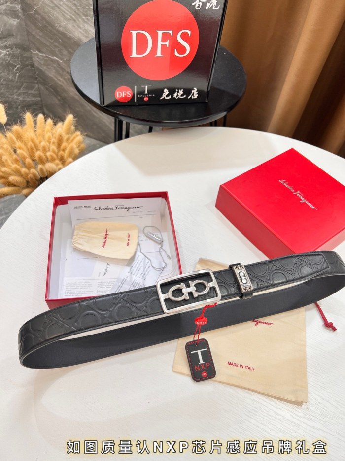 Streetwear Belt Ferragamo 319754 size:3.5cm