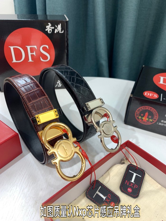 Streetwear Belt Ferragamo 319496 size:3.5cm