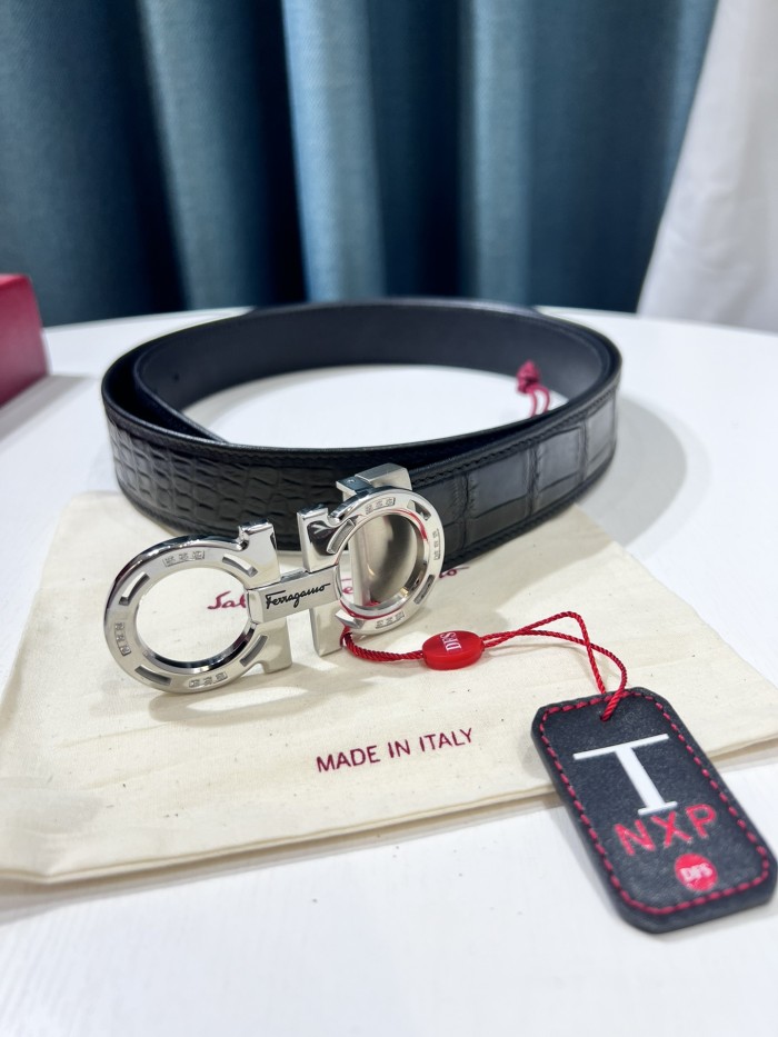 Streetwear Belt Ferragamo 319546 size:3.5cm