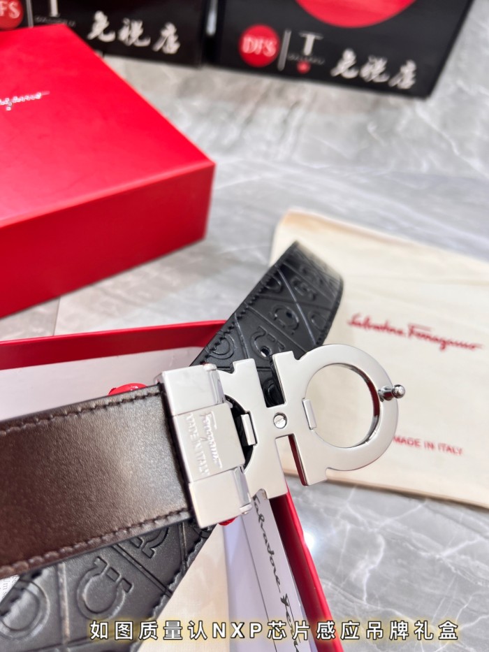 Streetwear Belt Ferragamo 319827 size:3.5cm