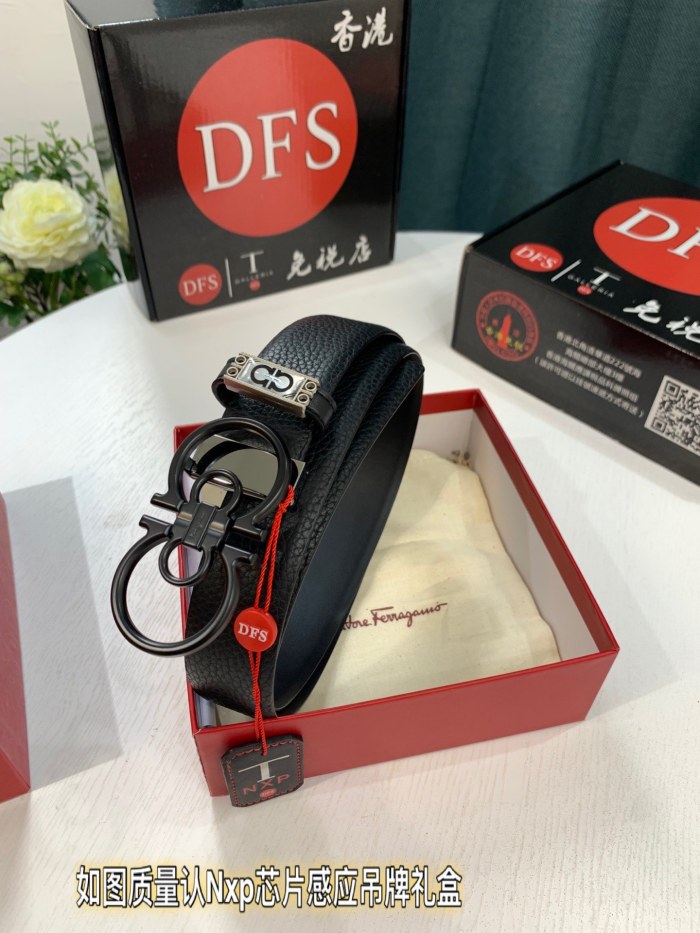 Streetwear Belt Ferragamo 319517 size:3.5cm