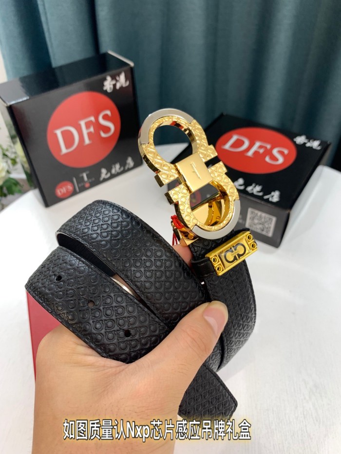 Streetwear Belt Ferragamo 319490 size:3.5cm