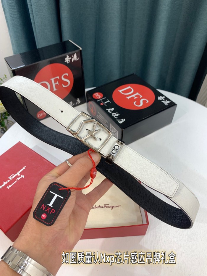 Streetwear Belt Ferragamo 319621 size:3.5cm