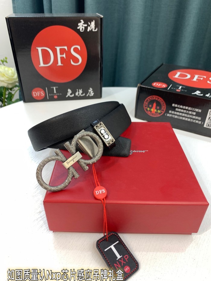 Streetwear Belt Ferragamo 319464 size:3.5cm