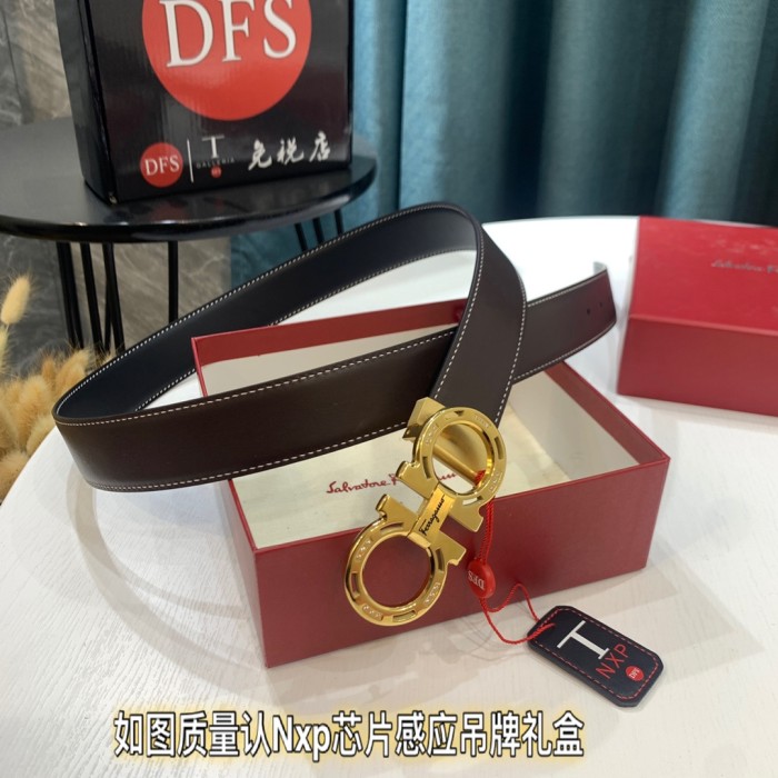Streetwear Belt Ferragamo 319437 size:3.5cm