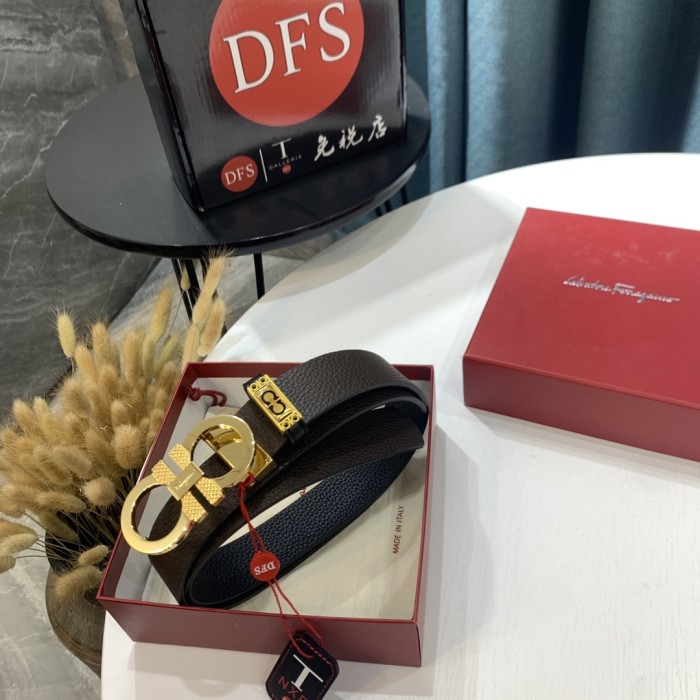 Streetwear Belt Ferragamo 319596 size:3.5cm