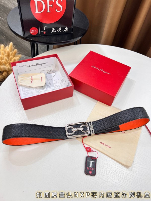 Streetwear Belt Ferragamo 319767 size:3.5cm