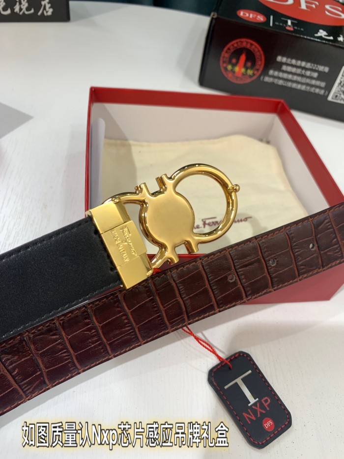 Streetwear Belt Ferragamo 319496 size:3.5cm