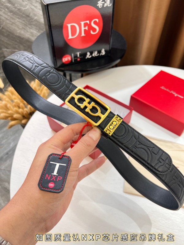 Streetwear Belt Ferragamo 319754 size:3.5cm