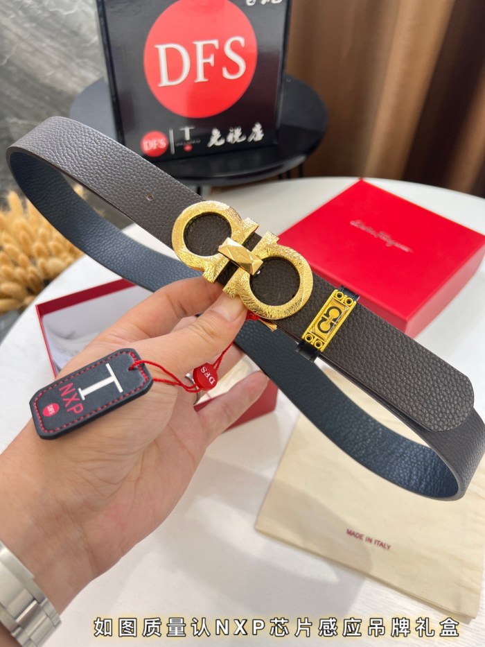 Streetwear Belt Ferragamo 319743 size:3.5cm