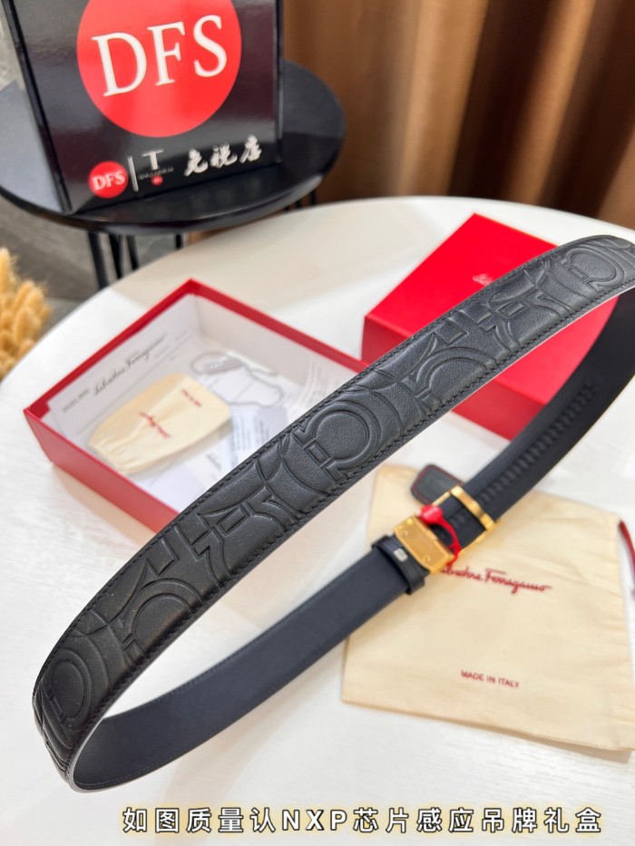 Streetwear Belt Ferragamo 319754 size:3.5cm