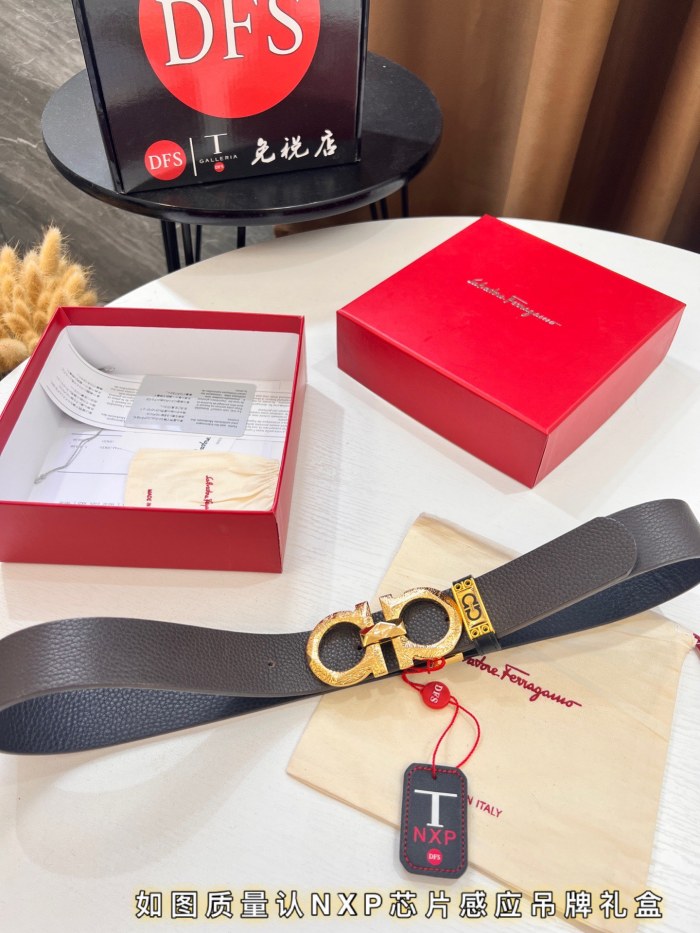 Streetwear Belt Ferragamo 319743 size:3.5cm