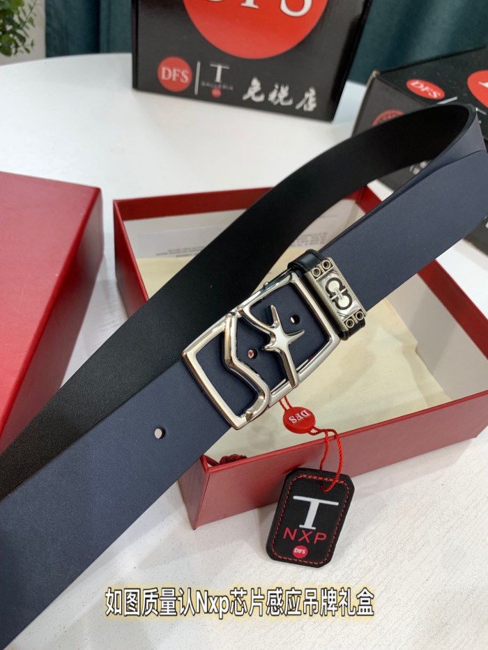 Streetwear Belt Ferragamo 319514 size:3.5cm