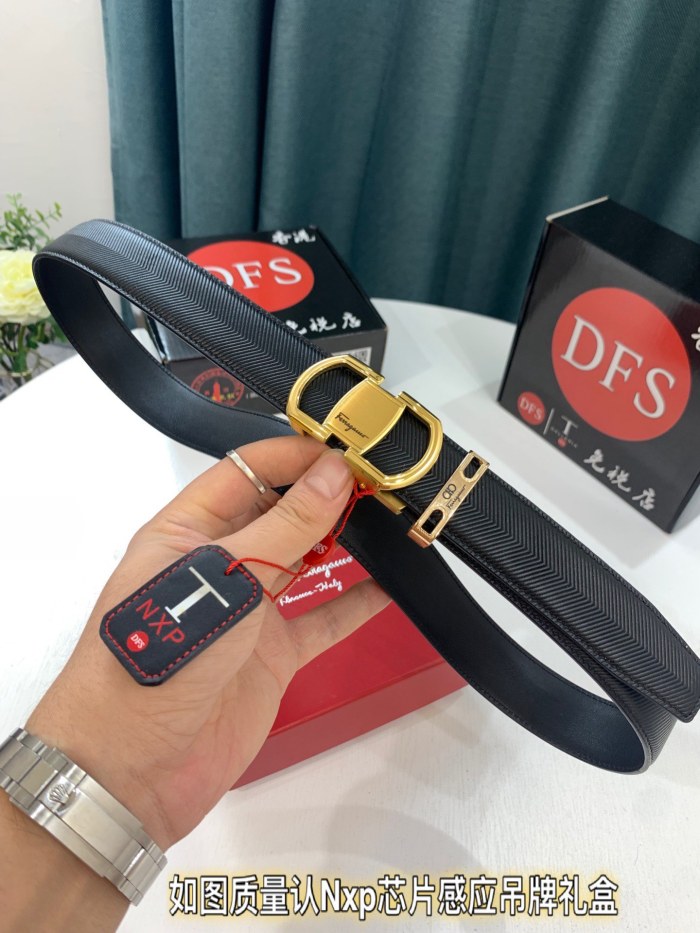 Streetwear Belt Ferragamo 319263 size:3.5cm