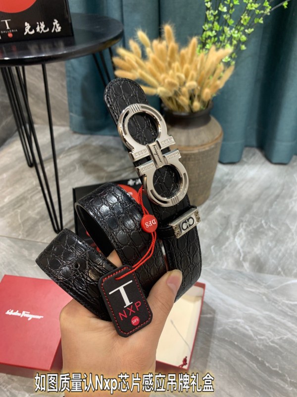 Streetwear Belt Ferragamo 319392 size:3.5cm