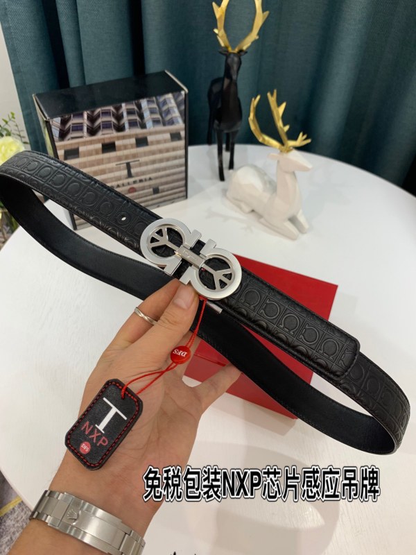 Streetwear Belt Ferragamo 319199 size:3.5cm