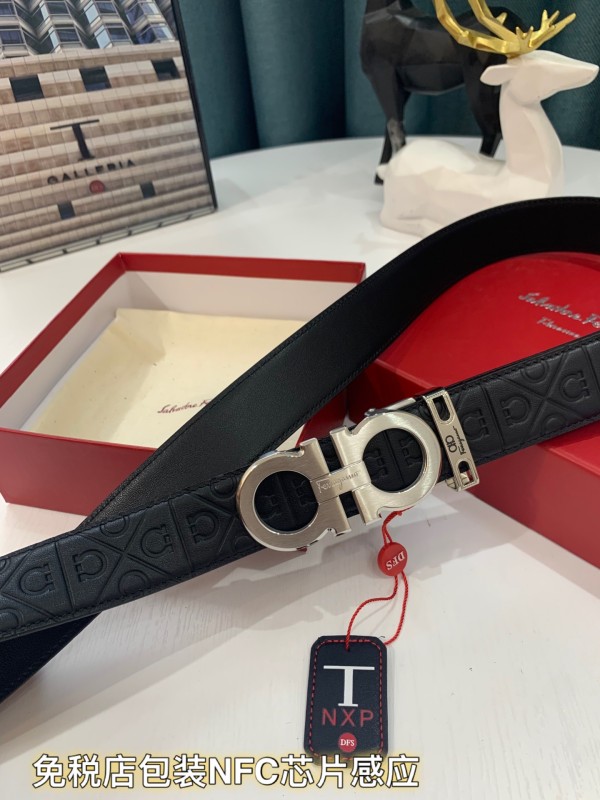 Streetwear Belt Ferragamo 319188 size:3.5cm