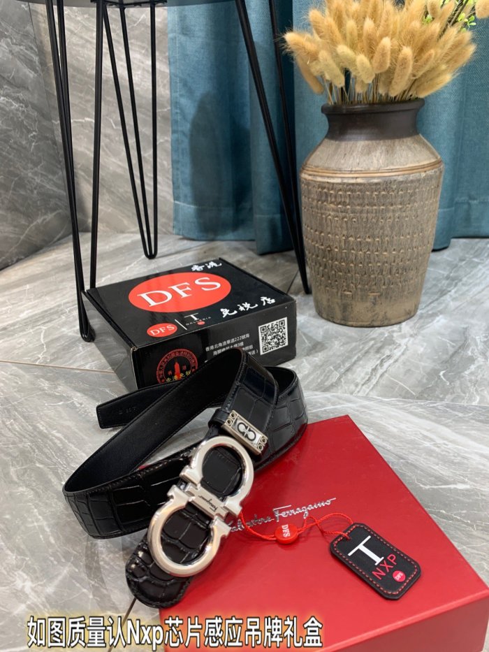 Streetwear Belt Ferragamo 319388 size:3.5cm