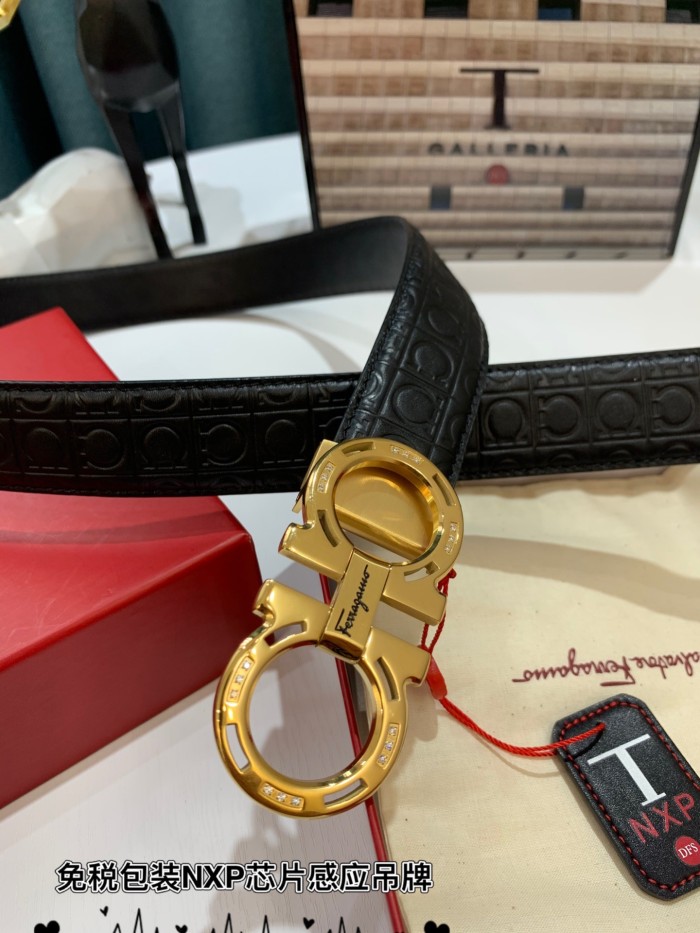 Streetwear Belt Ferragamo 319179 size:3.5cm