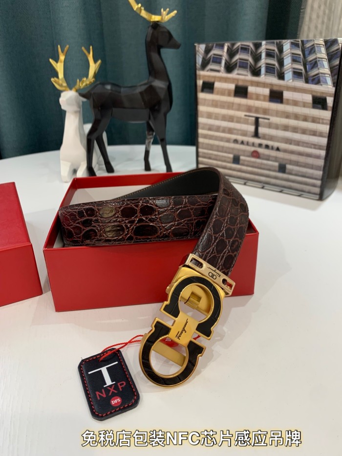 Streetwear Belt Ferragamo 319206 size:3.5cm