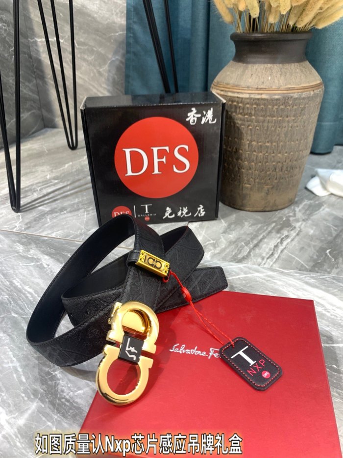 Streetwear Belt Ferragamo 319307 size:3.5cm
