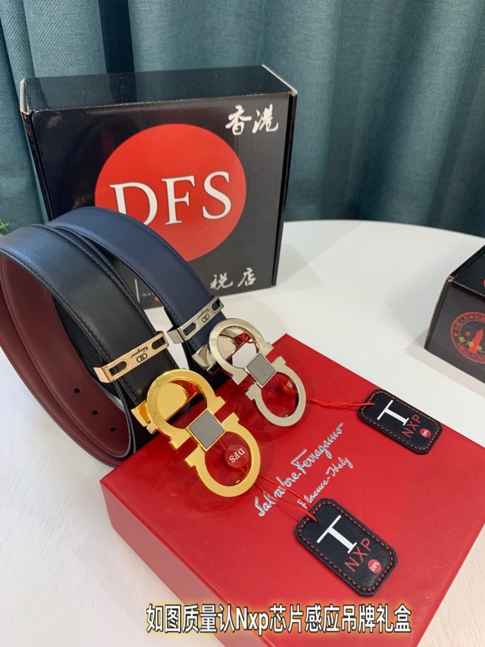 Streetwear Belt Ferragamo 319240 size:3.5cm