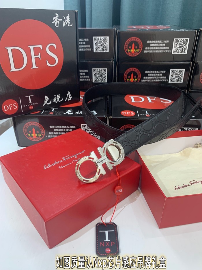 Streetwear Belt Ferragamo 319232 size:3.5cm