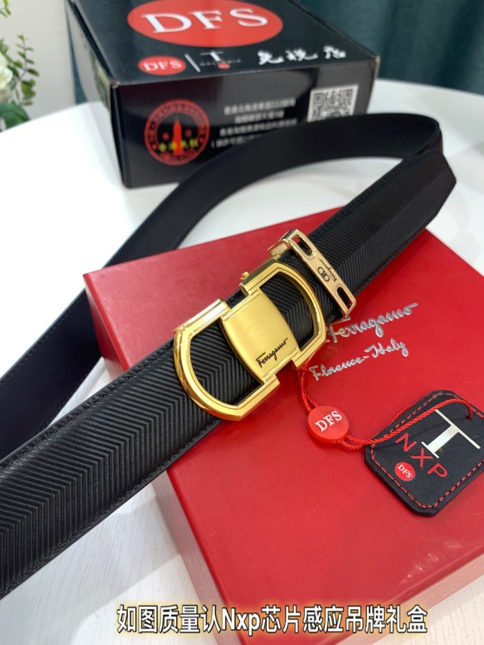 Streetwear Belt Ferragamo 319263 size:3.5cm